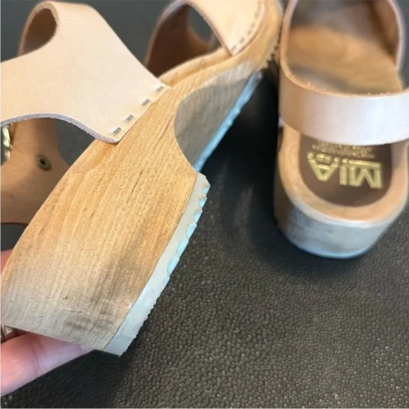 ❤️🔥Mia - Anja Swedish Clogs in Natural Leather - Size EU40 / US 9.5 - Picture 3 of 11